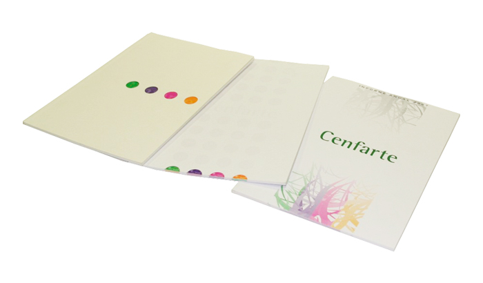 Papelería corporativa Cenfarte - Informe Anual 